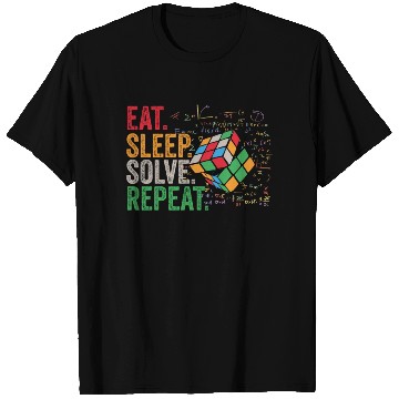Discover Eat Sleep Solve Repeat Math Speed Cubing Genie T Shirts