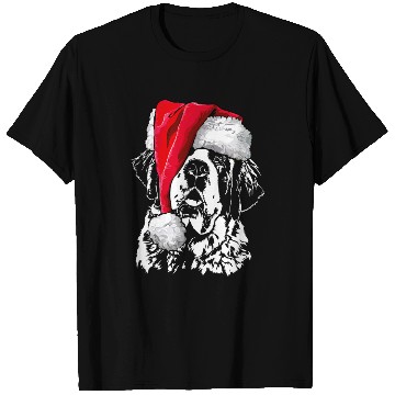 Discover Santa Saint Bernard Dog Christmas Wilsigns T Shirts