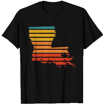 Discover Louisiana sticker retro T Shirts