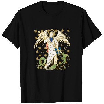 Discover St. Michael the Archangel Icon Dragon Catholic Ang T Shirts