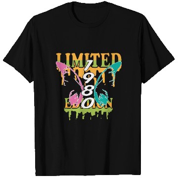 Discover 1980 Born Limited Edition Butterfly Gift T Shirts