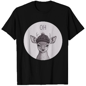 Discover Oh Deer - Cute Stag with Hat T Shirts