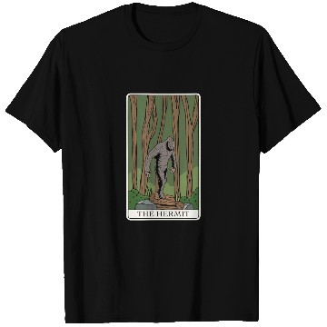 Discover Bigfoot Tarot Card "The Hermit" for a Tarot Reader T Shirts