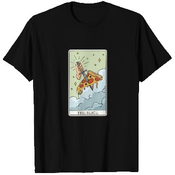Discover Pizza Tarot Card "The Slice" for a Tarot Reader T Shirts