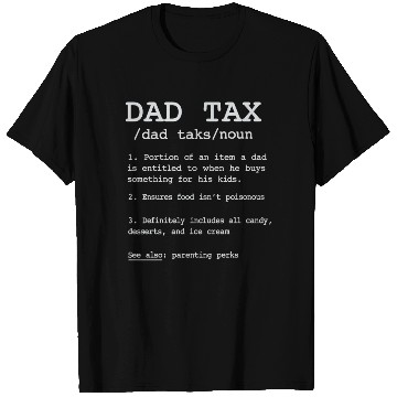 Discover Vintage Dad Tax Definition Men Funny Father's Day T Shirts