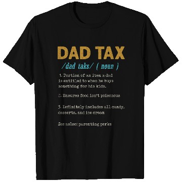 Discover Vintage Dad Tax Definition Men Funny Father's Day T Shirts