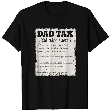Discover Vintage Dad Tax Definition Men Funny Father's Day T Shirts