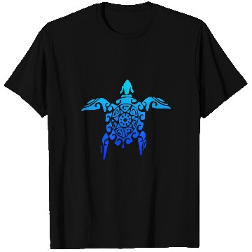 Discover Hawaiian Tribal Sea Turtle Polynesian Tattoo Style T Shirts