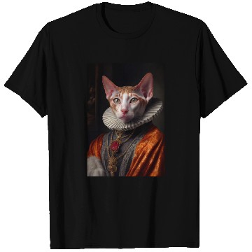 Discover Cornish Rex Prince Cat Breed Portrait Royal Renais T Shirts