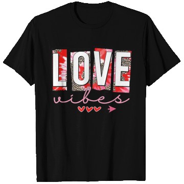 Discover Leopard print cheetah Love Vibes T Shirts Cupids Arrow