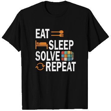Discover Eat Sleep Solve Repeat Math Speed Cubing Genie T Shirts