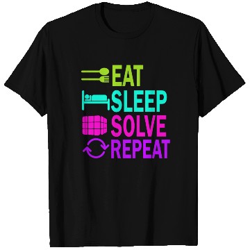 Discover Eat Sleep Solve Repeat Math Speed Cubing Genie T Shirts