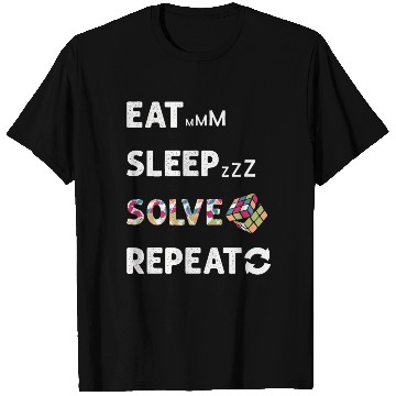Discover Eat Sleep Solve Repeat Math Speed Cubing Genie T Shirts