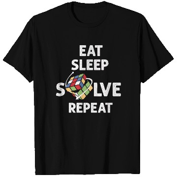 Discover Eat Sleep Solve Repeat Math Speed Cubing Genie T Shirts