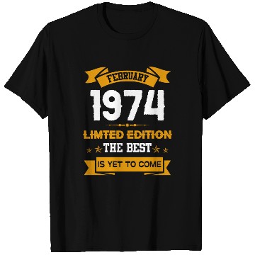 Discover February 1974 Birthday Surprise T Shirts