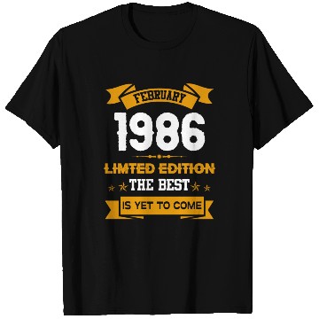Discover February 1986 Birthday Surprise T Shirts