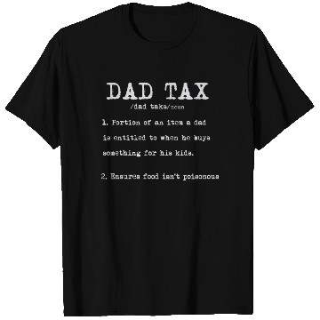 Discover Vintage Dad Tax Definition Men Funny Father's Day T Shirts