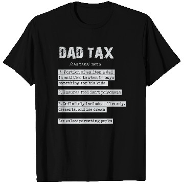 Discover Vintage Dad Tax Definition Men Funny Father's Day T Shirts