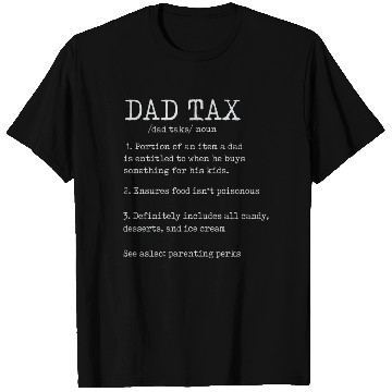 Discover Vintage Dad Tax Definition Men Funny Father's Day T Shirts