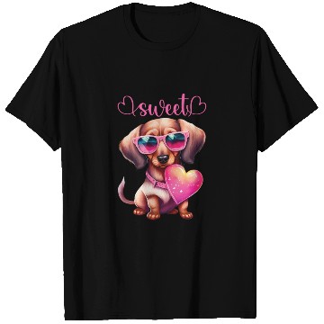 Discover Love Is Sweet Dachshund Design T Shirts