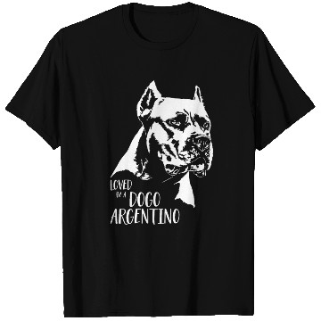 Discover Loved by a Dogo Argentino dog mom T Shirts