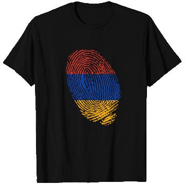Discover Armenian flag fingerprints T Shirts