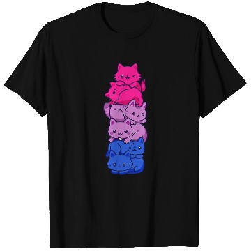 Discover Bi Pride Cat LGBT Bisexual Flag Cute Kawaii Cats T Shirts