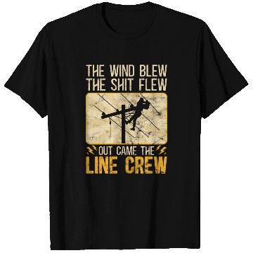 Discover Funny Electrical Lineman Saying Thank A Lineman T Shirts