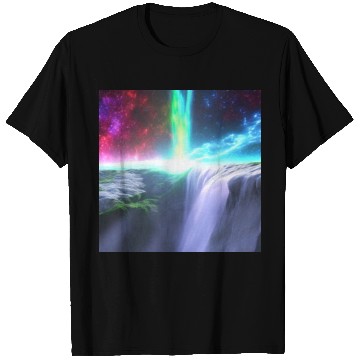 Discover rainbow space waterfall T Shirts