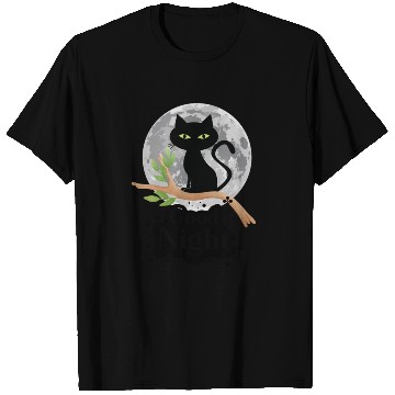 Discover Black Cat Moon Good Night T Shirts