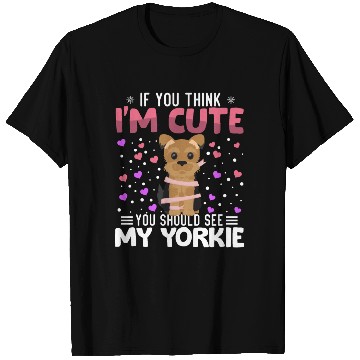Discover Yorkie Heart Valentine's Day Animal For Womens T Shirts
