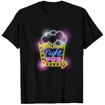 Discover Night Pub Neon Sign T Shirts