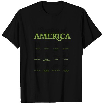 Discover Vintage Cryptids of America Creepy Creatures T Shirts