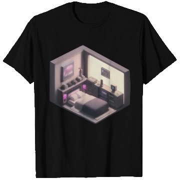 Discover Isometric Bedroom - Synthwave Retro Future Room T Shirts