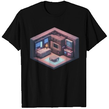 Discover Voxel Room - Synthwave Retro Futuristic Room T Shirts