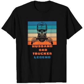 Discover husband dad trucker legend T Shirts