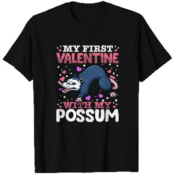 Discover My First Valentine With My Possum Animal Heart T Shirts