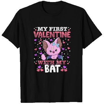 Discover My First Valentine With My Bat Animal Heart Couple T Shirts