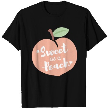 Discover Sweet As A Peach Typography and Hearts T Shirts