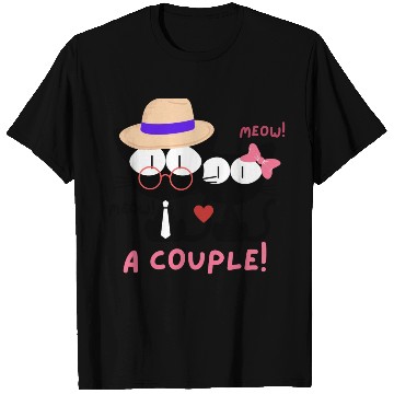 Discover sweet couple cats for valentine gift T Shirts