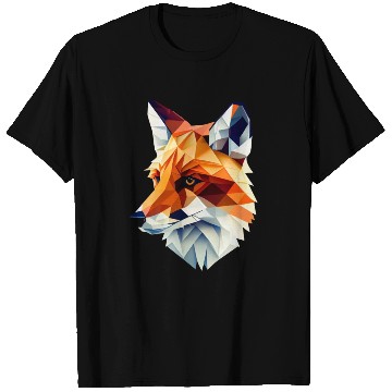 Discover Fox Polygon Wild Animal Lover Wildlife Zookeeper T Shirts