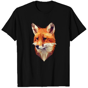 Discover Fox Polygon Wild Animal Lover Wildlife Zookeeper T Shirts