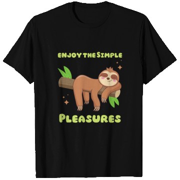 Discover enjoy the Simple Pleasures Sloth funny T Shirts
