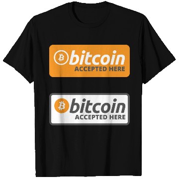 Discover Bitcoin Accepted Here - Sticker Pack T Shirts