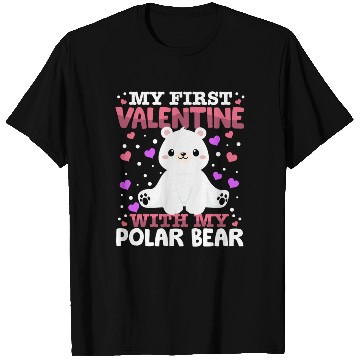 Discover My First Valentine With My Polar Bear Animal Heart T Shirts