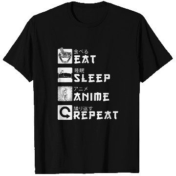 Discover Eat Sleep Anime Repeat Japanese Manga Lover Cospla T Shirts