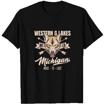 Discover Western great lakes Michigan home of the wolf T Shirts