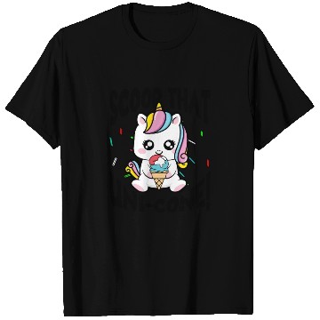 Discover Rainbow Cute Unicorn Ice Cream Lover Mythical T Shirts