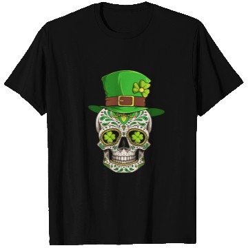 Discover St Patricks Day Irish Sugar Skull Day Of Dead T Shirts