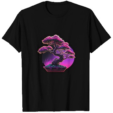 Discover Synthwave Bonsai Tree T Shirts